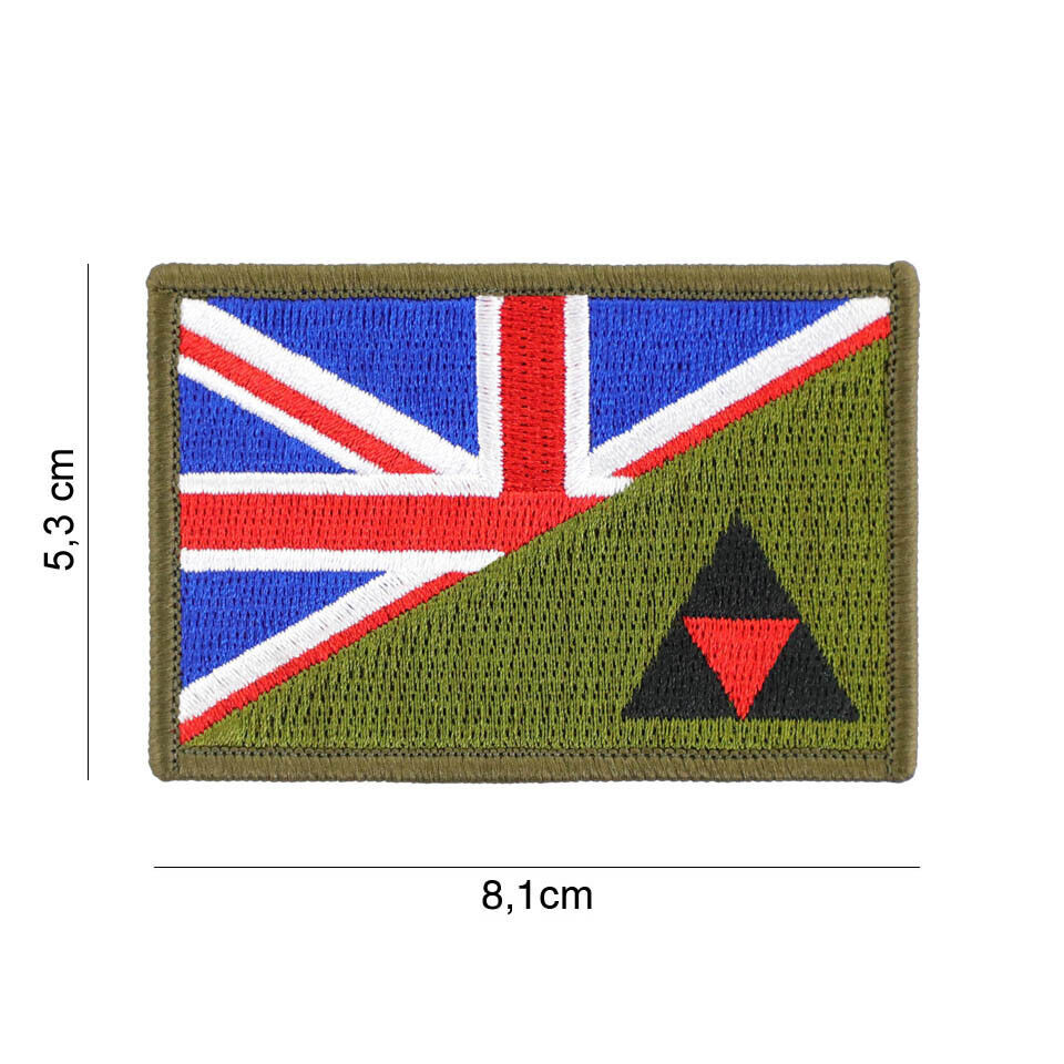 Half Flag WW2 British Army 3rd Infantry Division Patch Military UK GB RARE WWII