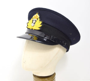 British Royal Navy Peak Hat Officers Dress Uniform Cap Naval RN Military UK Army