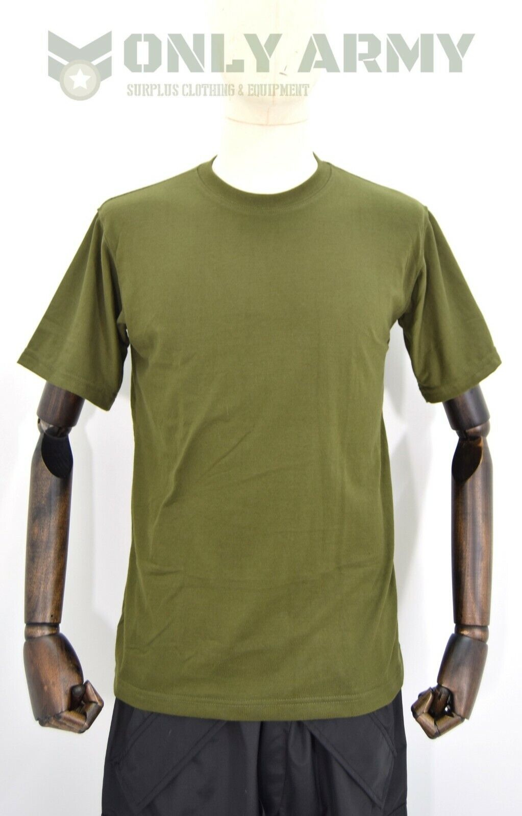 NEW British Army S95 Olive Green Tshirt Short Sleeve 100% Cotton OD Soldier 95 