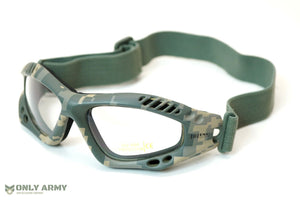 US Army Military Style ACU Digital Camo Tactical Goggles Eye Protection Glasses