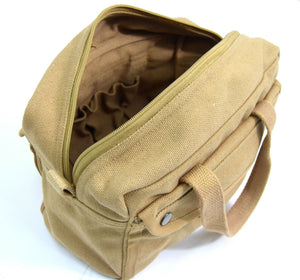 US Army WW2 Style Canvas Tool Bag Very Strong Tankers Tools Kit Storage Bag Tan 