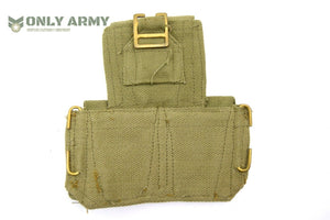 ENFIELD .303 AMMO POUCH WEBBING CANVAS BRITISH ARMY ISSUE 1937 PAT WW2 POUCHES