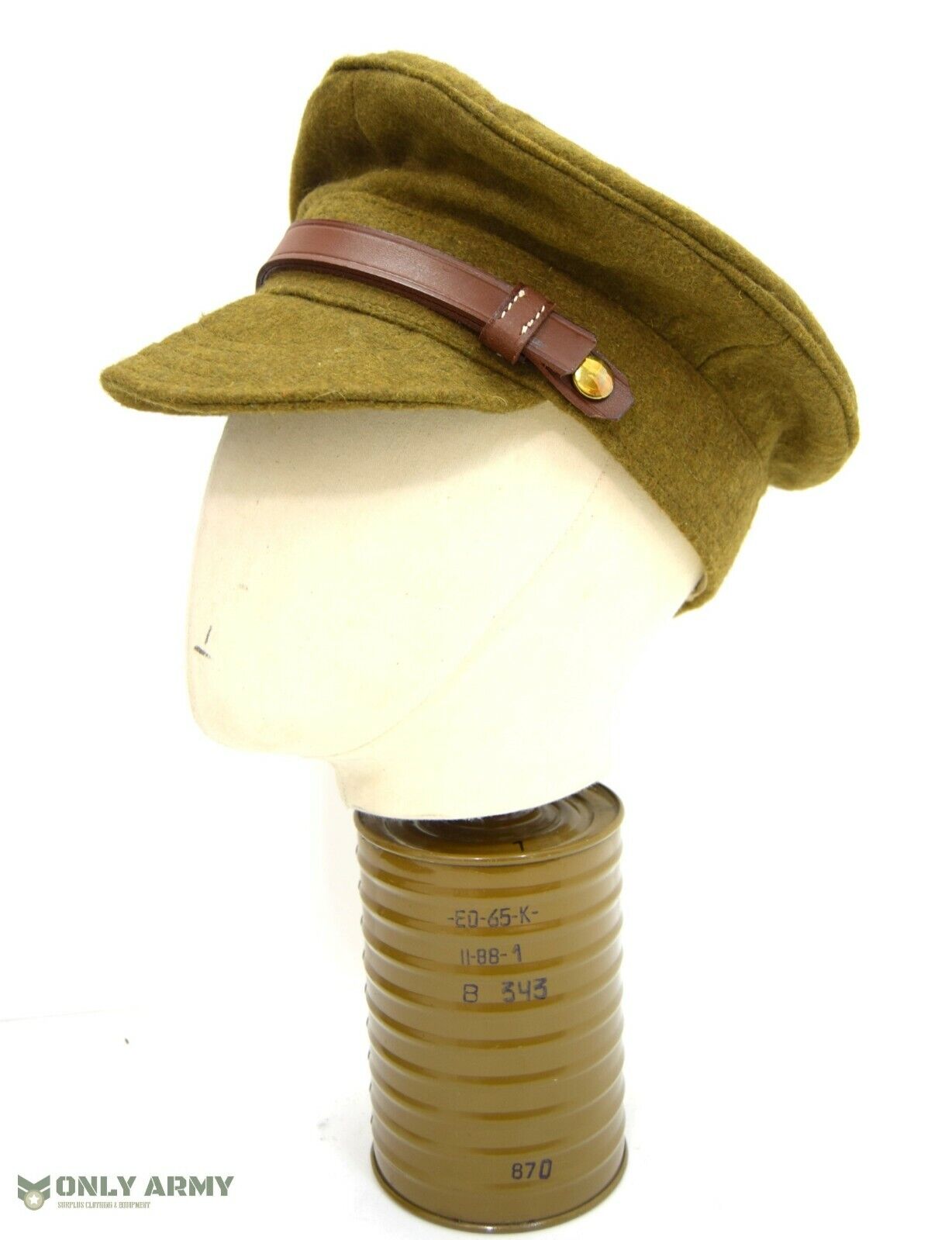 British Army WW1 Khaki Trench Cap Soft Peak Cap 1916 Style Hat Dress Uniform