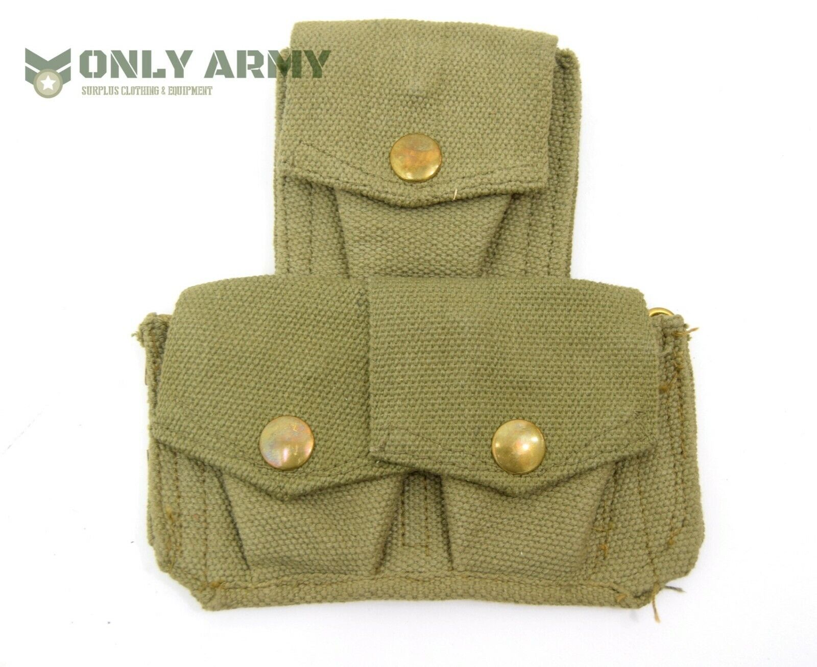 ENFIELD .303 AMMO POUCH WEBBING CANVAS BRITISH ARMY ISSUE 1937 PAT WW2 POUCHES