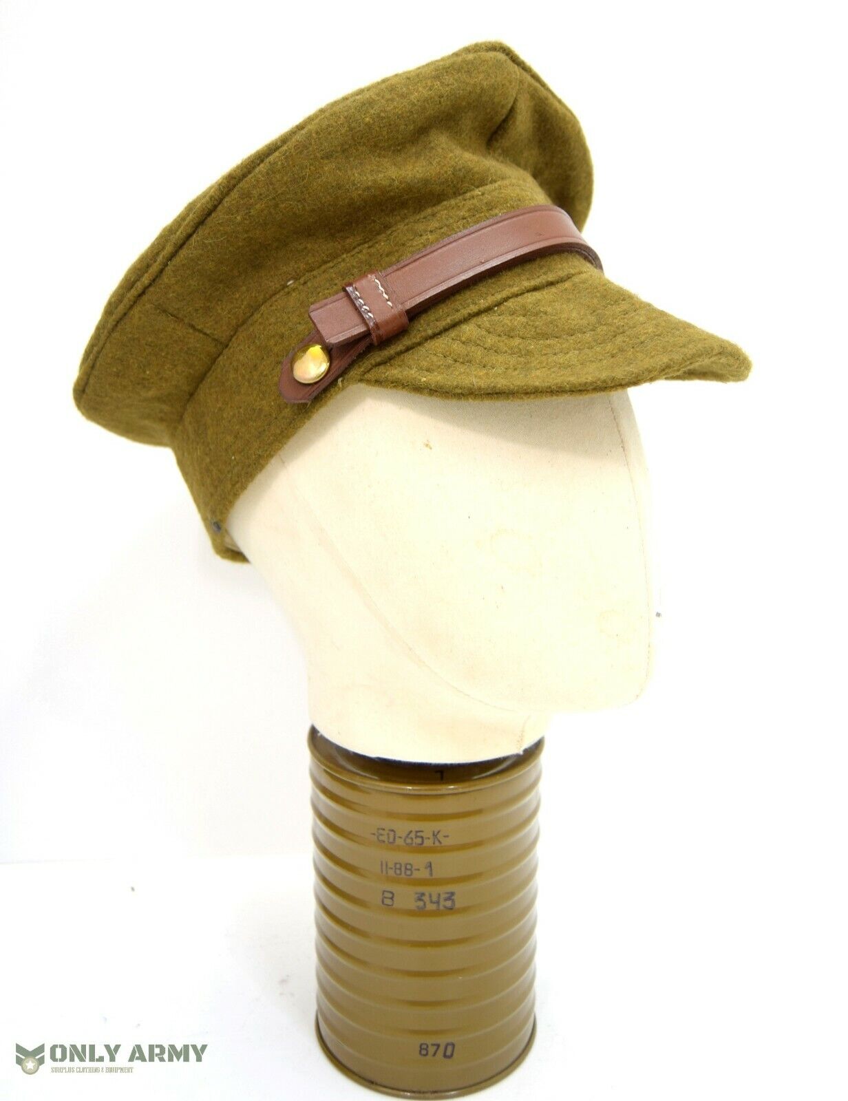 British Army WW1 Khaki Trench Cap Soft Peak Cap 1916 Style Hat Dress Uniform