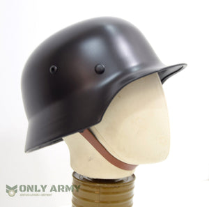 Repro German Army M35 Steel Helmet Leather Liner Black M40 M42 M44 Military 