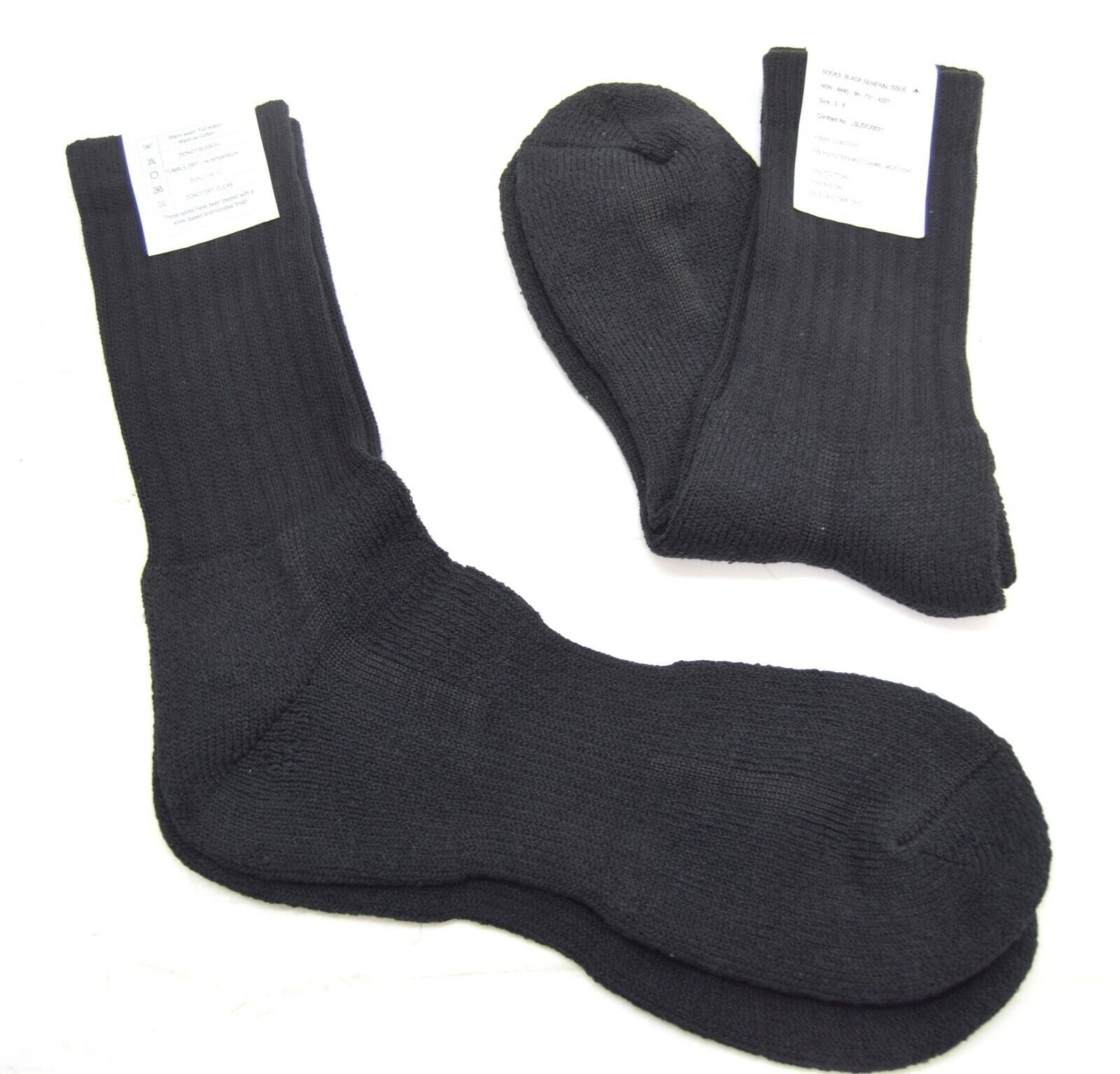 5 x Pairs NEW British Army Black Combat Socks General Issue Cadet Soldier Hiking