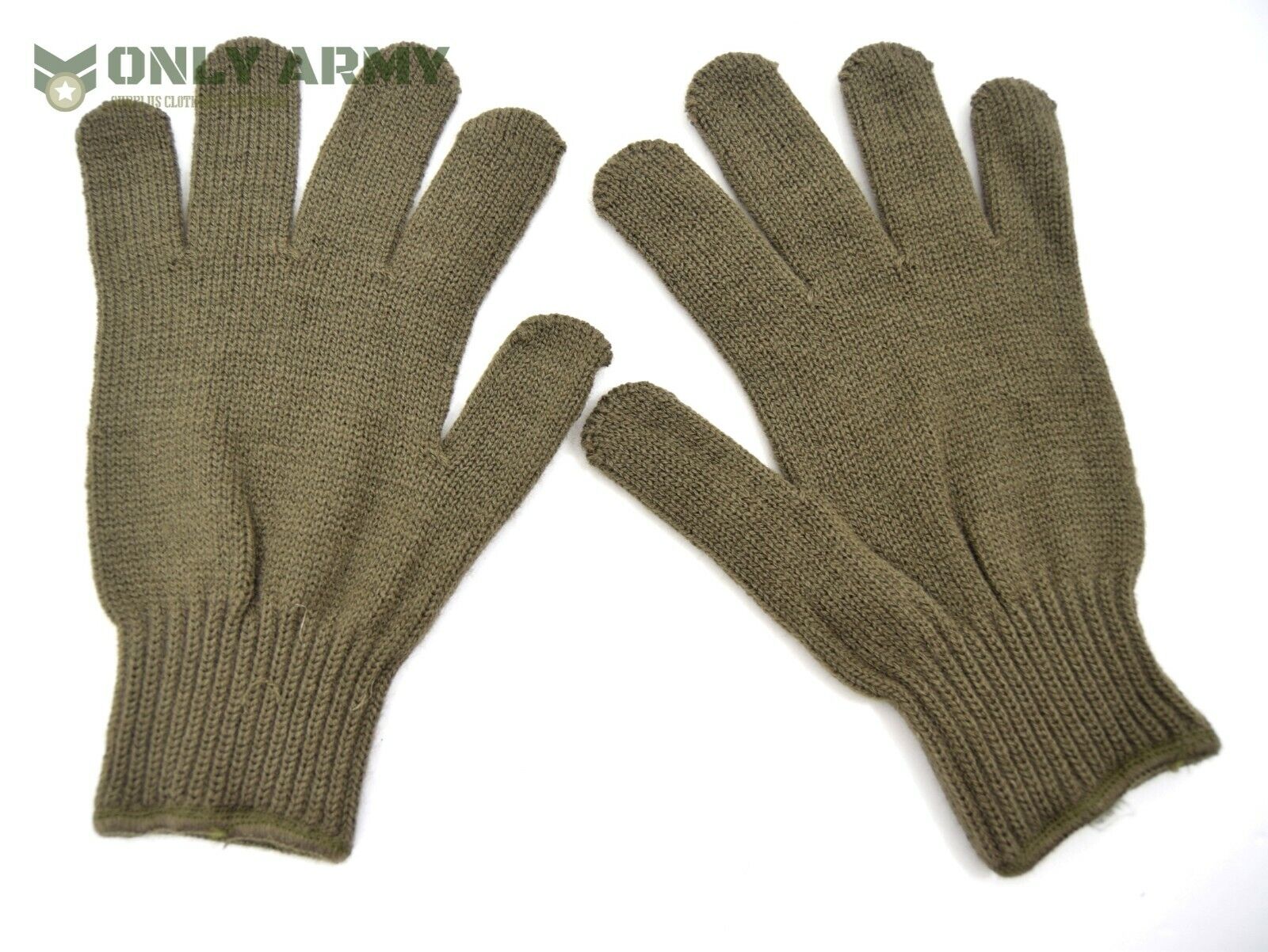 Belgian Army Soft Wool Blend Gloves Winter Utility Knitted Gloves Outdoor Work 