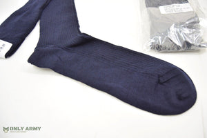 British Army Wool Nylon Long Socks Stockings Military Issue Thin Socks BLACK NAV