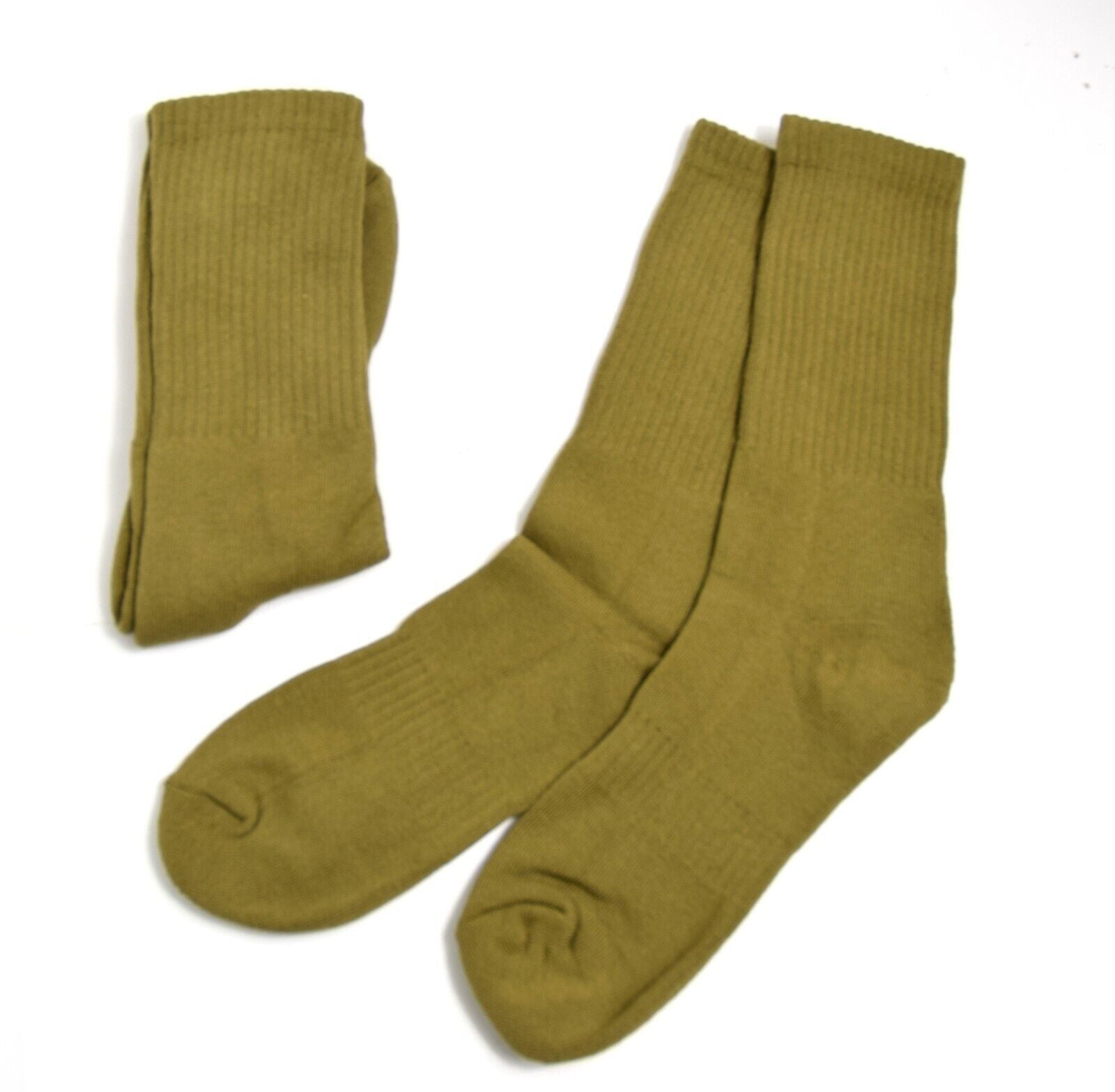 5 x Pairs US Army Khaki Mustard Socks NEW OLD STOCK OD Olive General Issue NEW