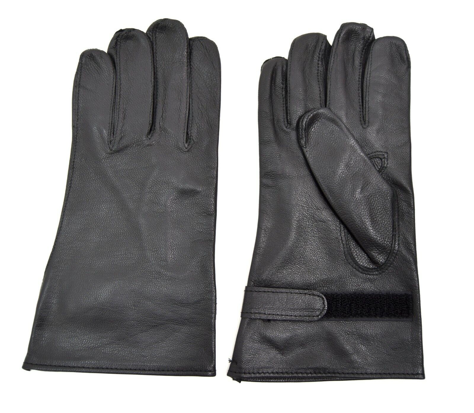 French Army Black Leather Gloves New Original NATO Military Surplus Thin Glove 