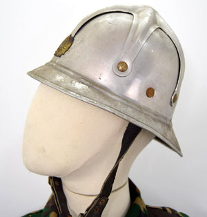 Serbian / Yugoslavian Fire Service Helmet Aluminium Fire Fighter Military Helmet