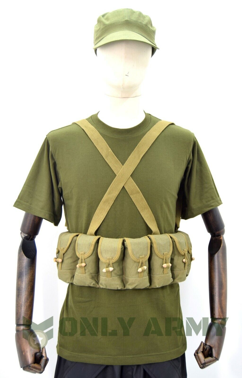 Korean Military Chest Rig / Bandolier 10 Pouch 7.62MM Ammo Airsoft Mag Carrier