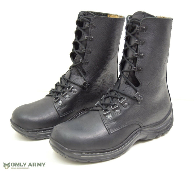 SL ARMY LACED BOOTS BLACK CALFSKIN