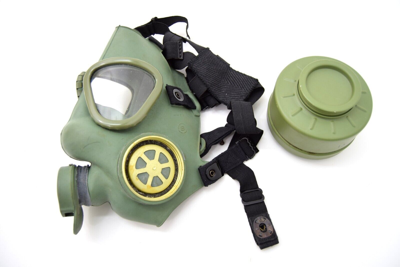 Yugoslavian Army M59 Gas Mask + Filter Military Surplus Respirator Set