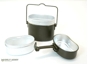 German Army Mess Tin Set 3 Piece Cooking Eating Billy Can Trangia Style Camping