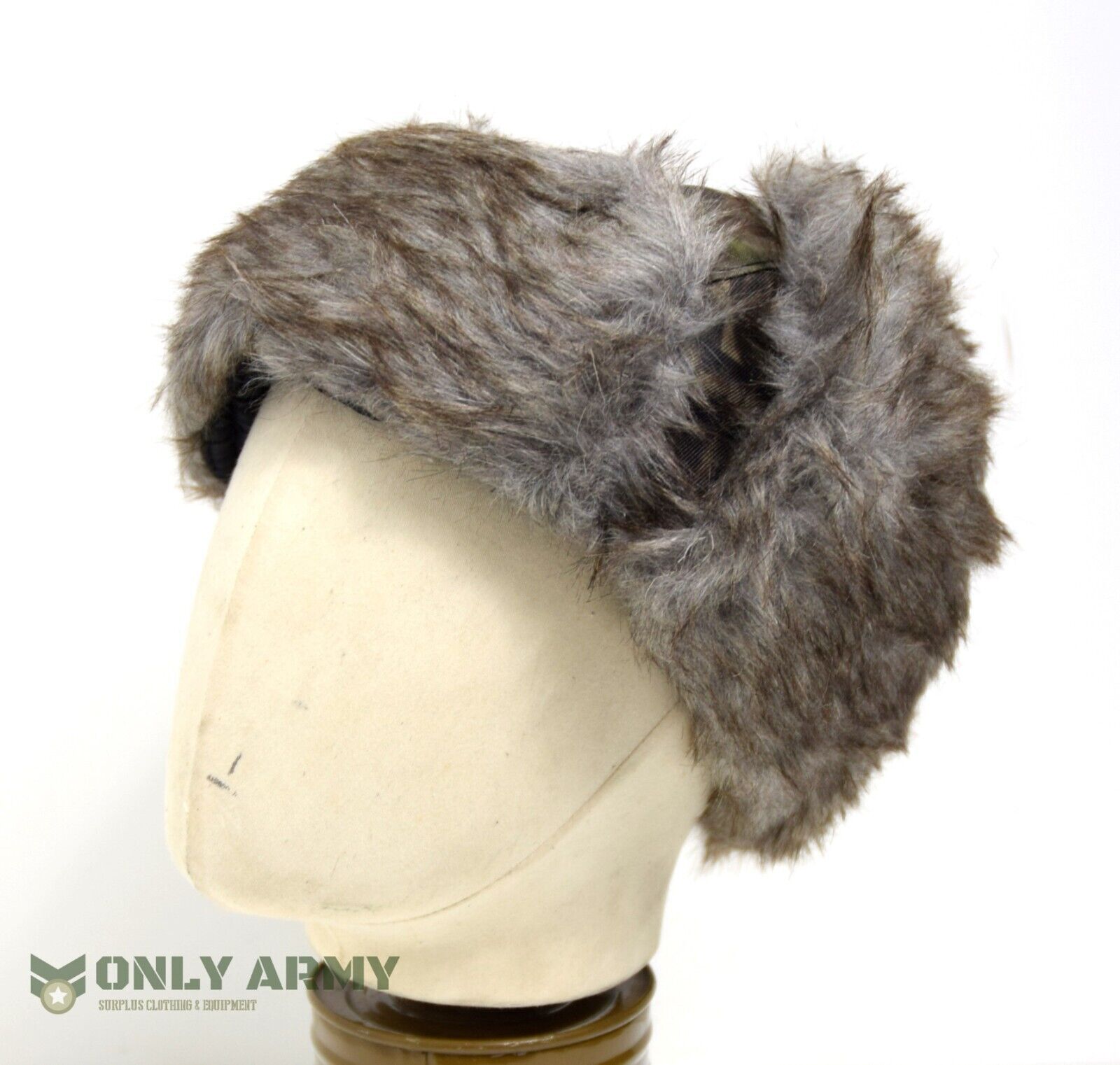 Army Style Winter Hat Faux Fur Lined Trapper Tree Camo Real Tree Cold Weather