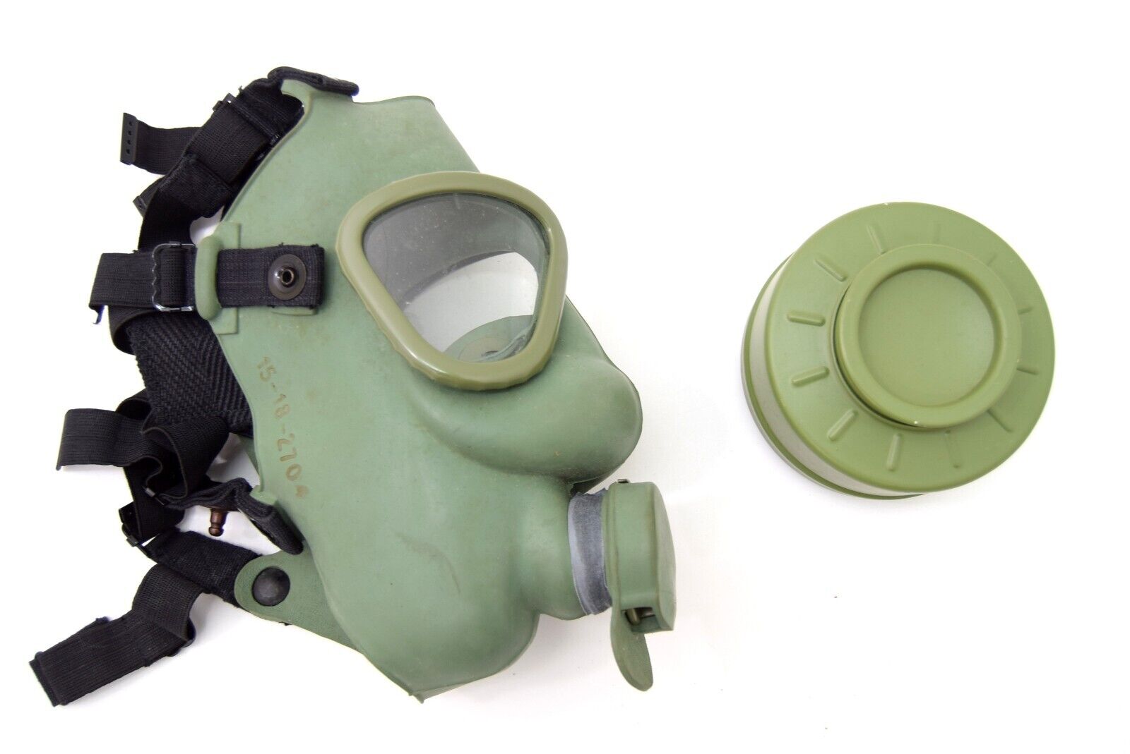 Yugoslavian Army M59 Gas Mask + Filter Military Surplus Respirator Set