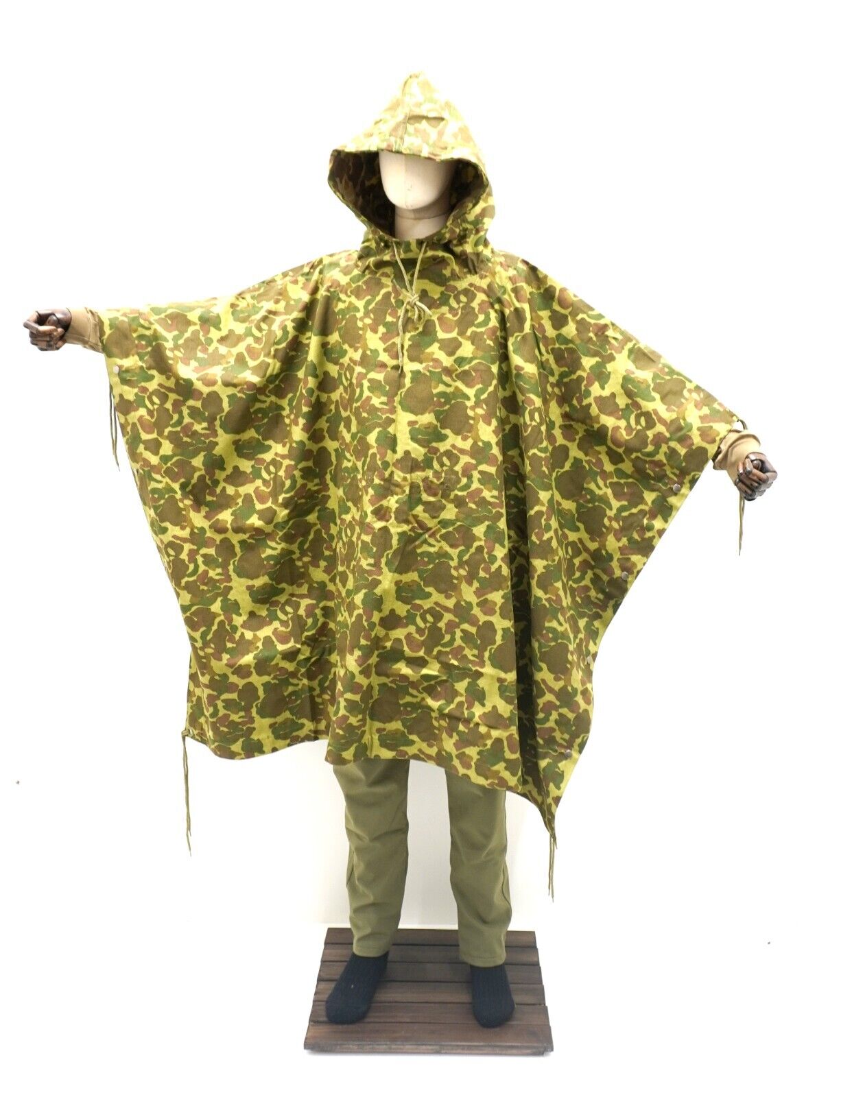 US Army WW2 Marines Corps Pacific Camo Poncho USMC Reversible Shelter Sheet Tarp