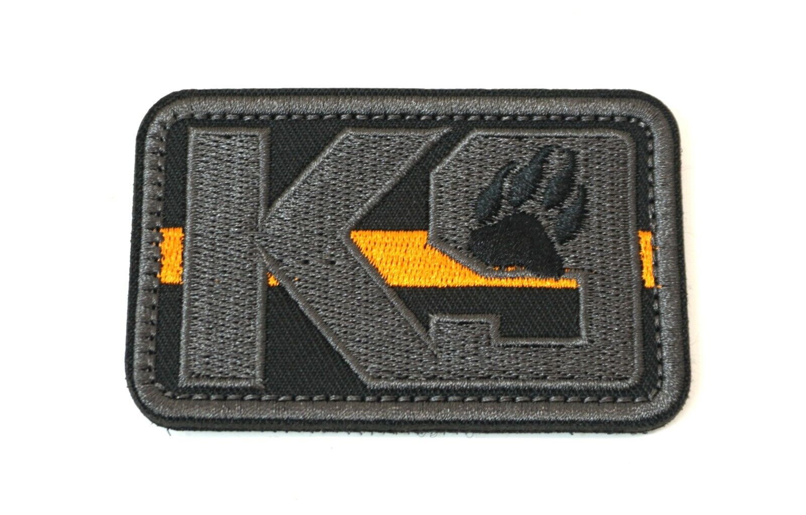 K9 Patch Dog Unit Search & Rescue Orange Line Hook & Loop Embroidered