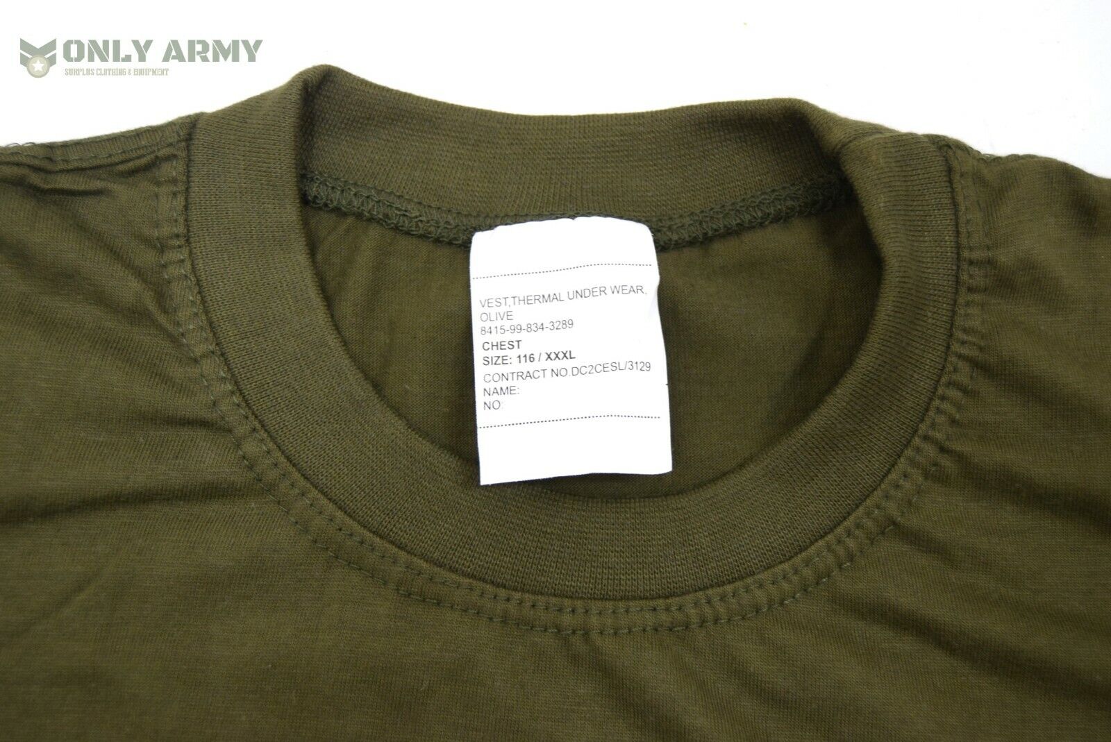 British Army Olive Long Sleeve Top T Shirt Thermal Underwear Base Layer T'shirt
