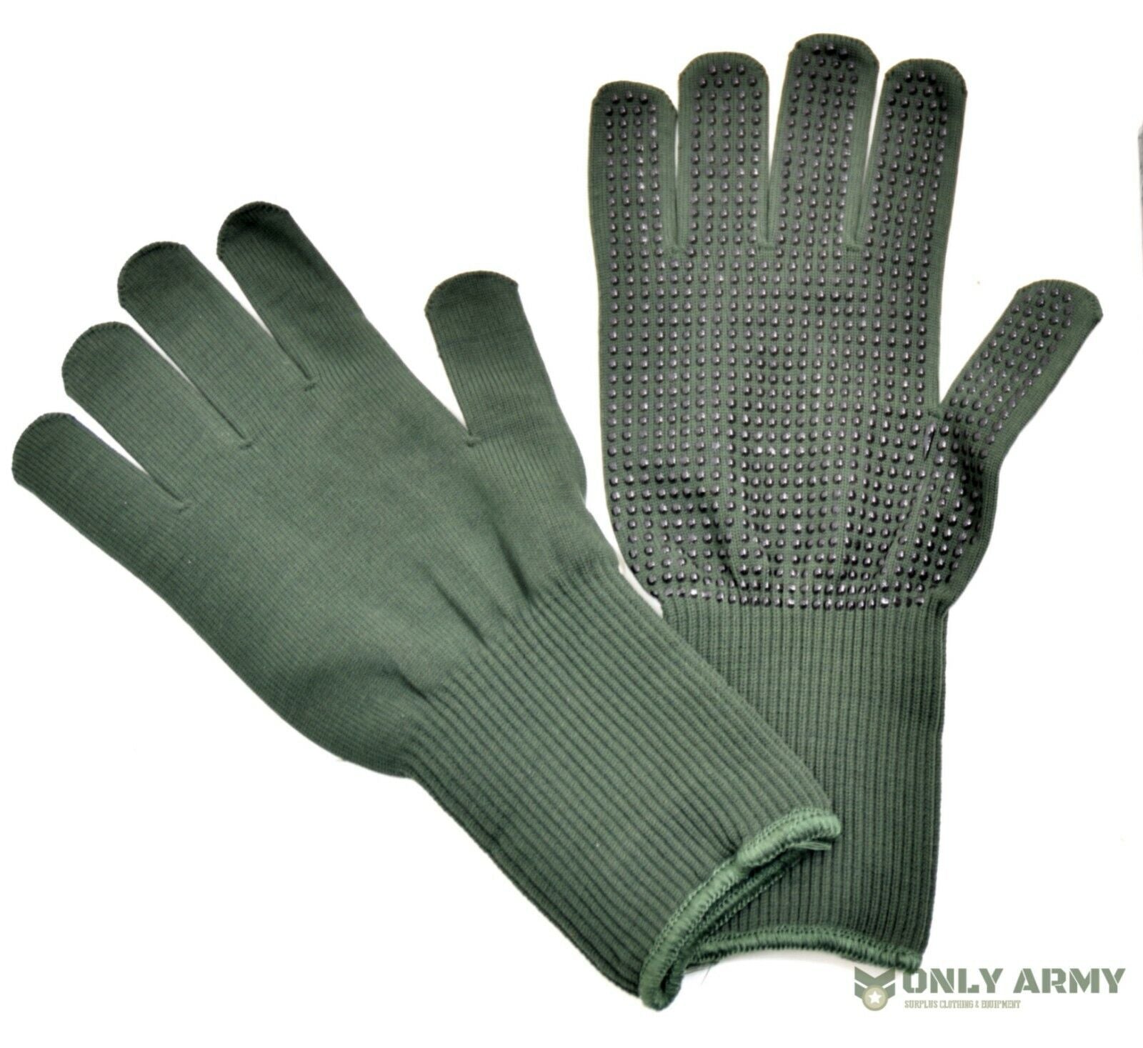 NEW - British Army Issue Grip Gloves Combat Contact Gripper Glove ARAMID Olive 