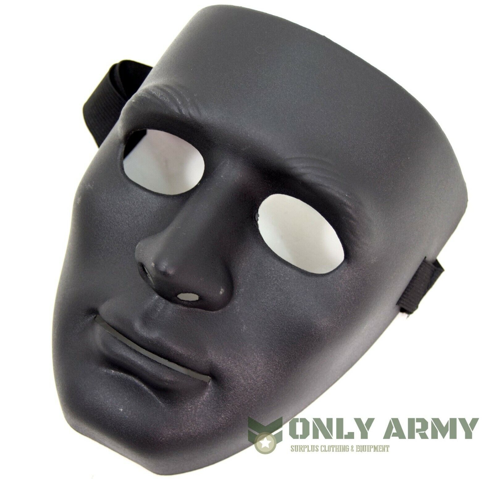 Special Forces Black Protective Full Face Mask Hockey Airsoft Plastic ABS Shield