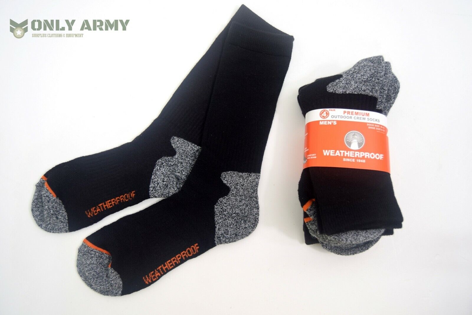 4 x Pairs Outdoor Crew Socks WEATHERPROOF® Thermal Cushioned Work Hiking Walking