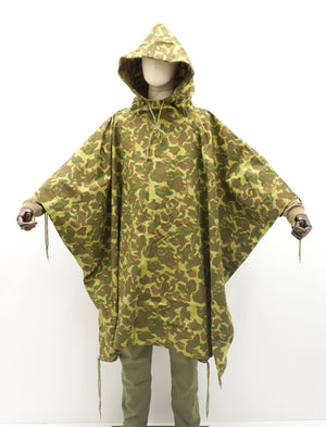 US Army WW2 Marines Corps Pacific Camo Poncho USMC Reversible Shelter Sheet Tarp