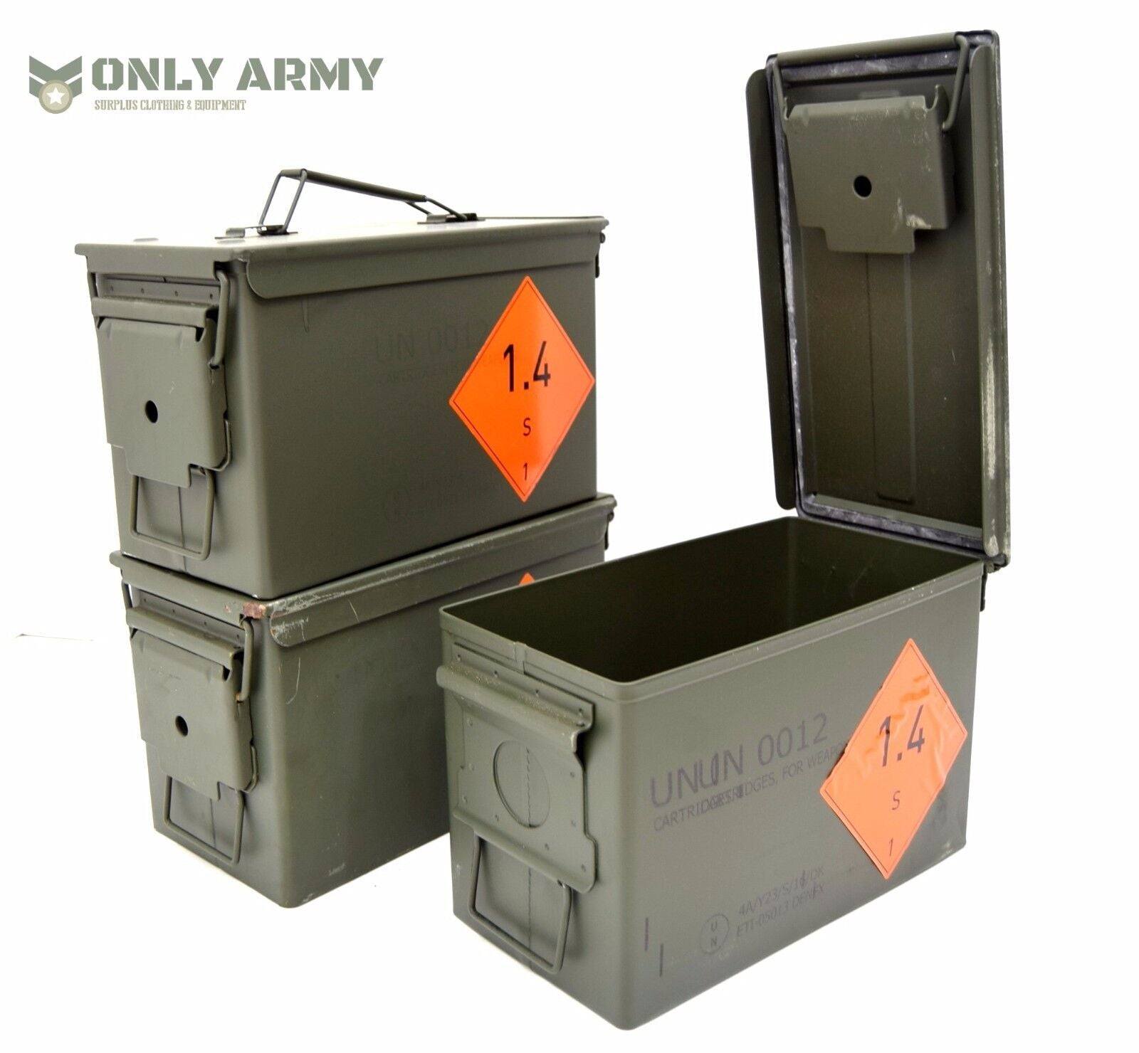 NEW British Army 50Cal Ammo Box Storage Ammunition Surplus Issue Tool Box Metal