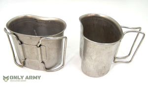 Dutch Army Stainless Steel Cooking Mug Cup Metal Cooking Open Fire Boiling Cups