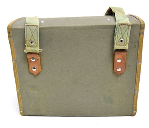 Vintage 1950's First Aid Bag Satchel Box Case Wooden Frame With Canvas & Leather