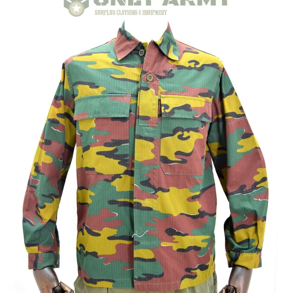 Belgian Army Field Jacket / Shirt Lightweight Combat Top BDU Jigsaw Ca ...