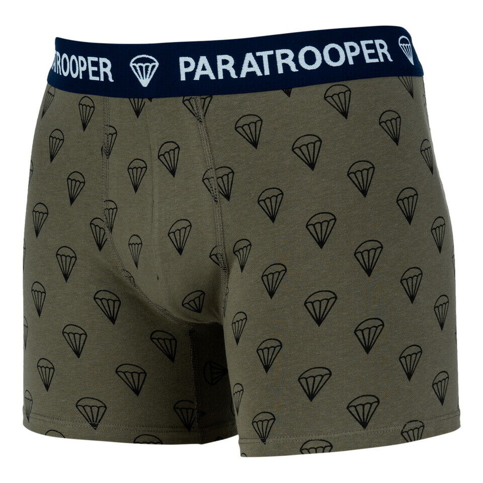 Army Style PARATROOPER Boxer Shorts Para Olive Military Parachute Boxers