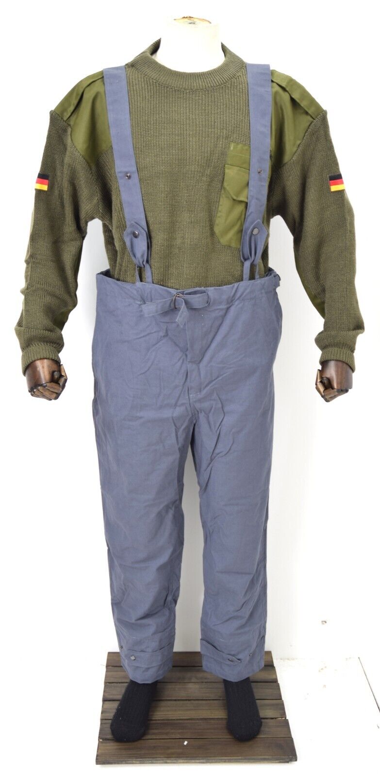 TUKI ツキ OLD VENTILE OVER PANTS Czech Navy Deck Pants Ventile Bib & Brace Over Trousers 100