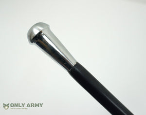 Army / Military Wooden Swagger Stick Dress Uniform March Parade Stick Silver Top