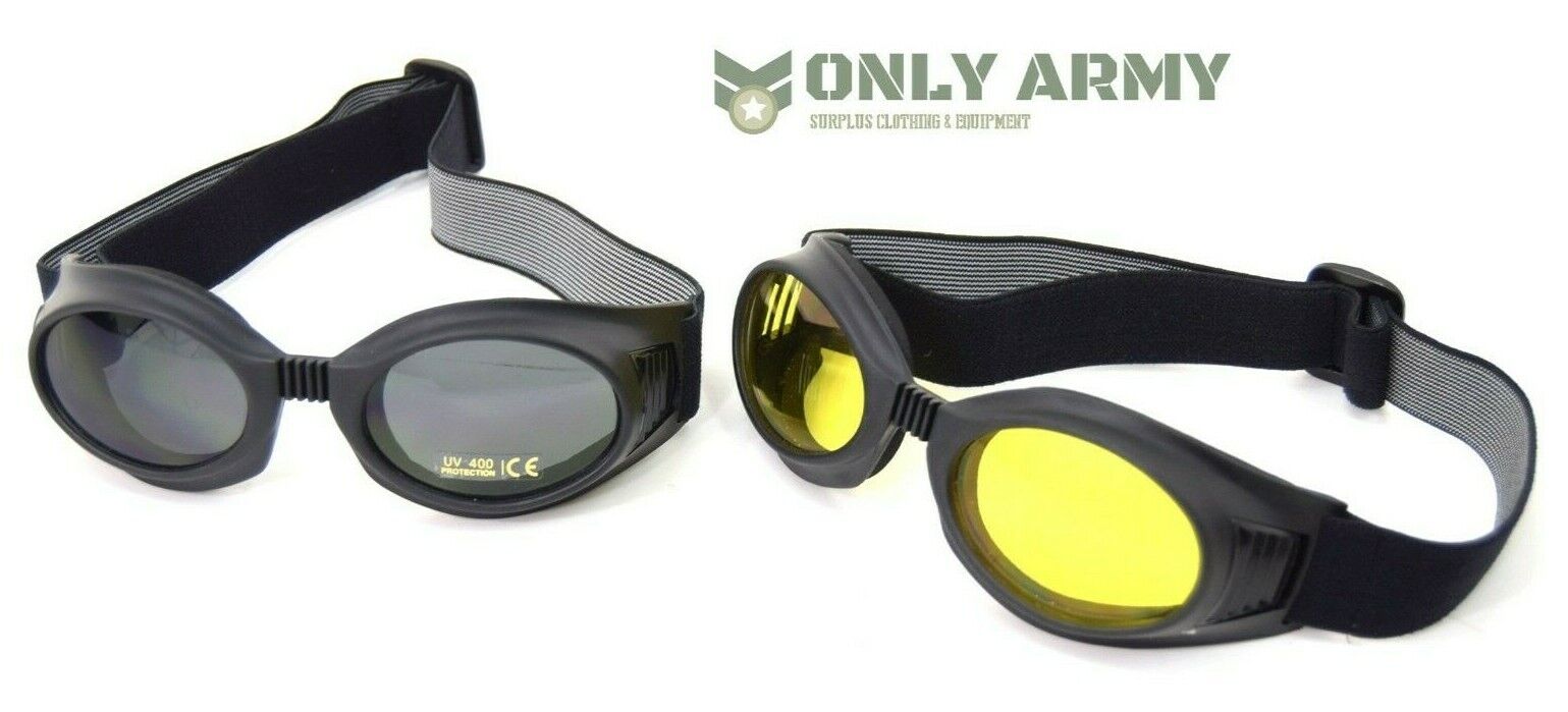 Slim Line UVEX Tactical Goggles Sniper Glasses Shooting Hunting Driving Airsoft