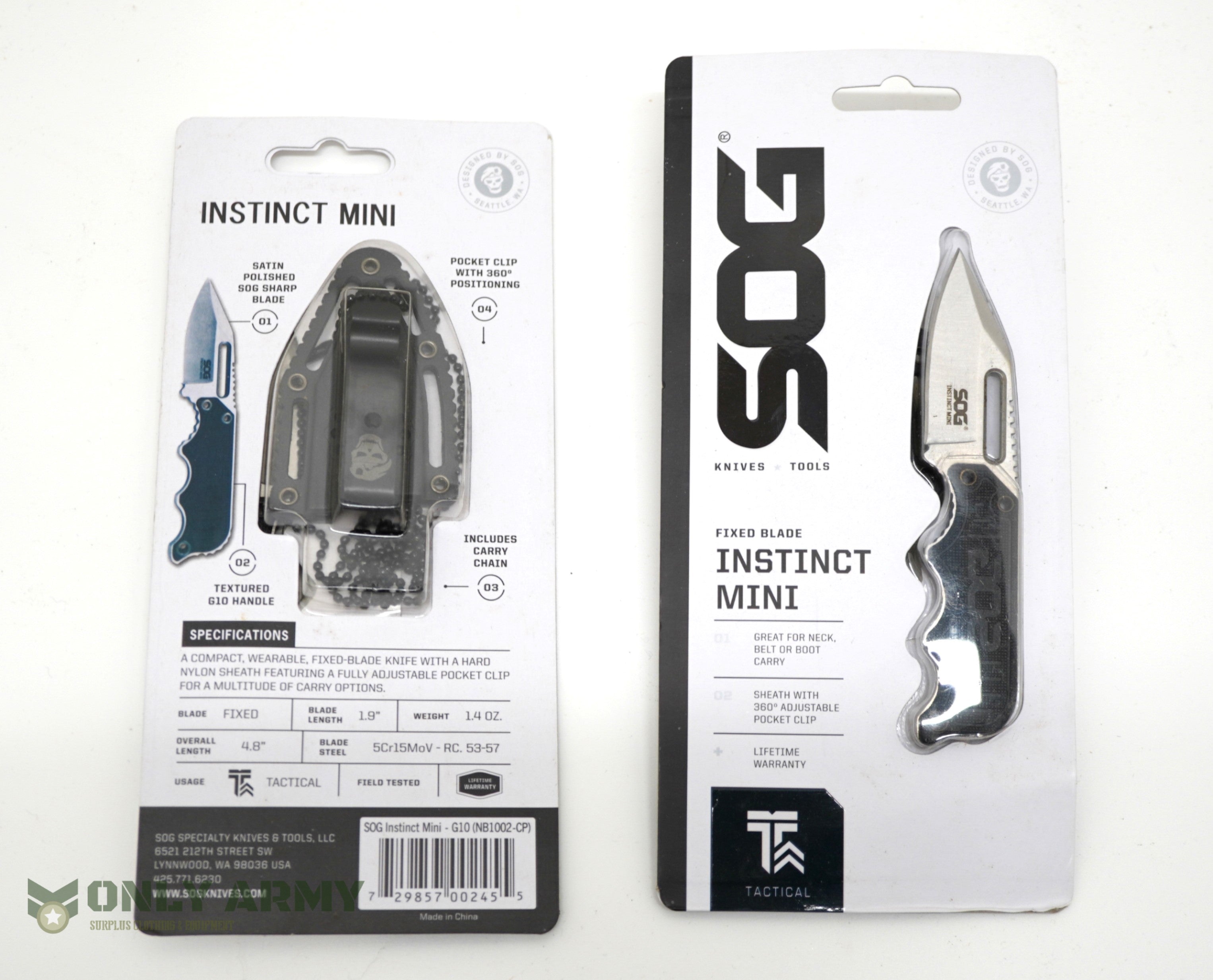 SOG Instinct Mini Knife (Fixed Blade)