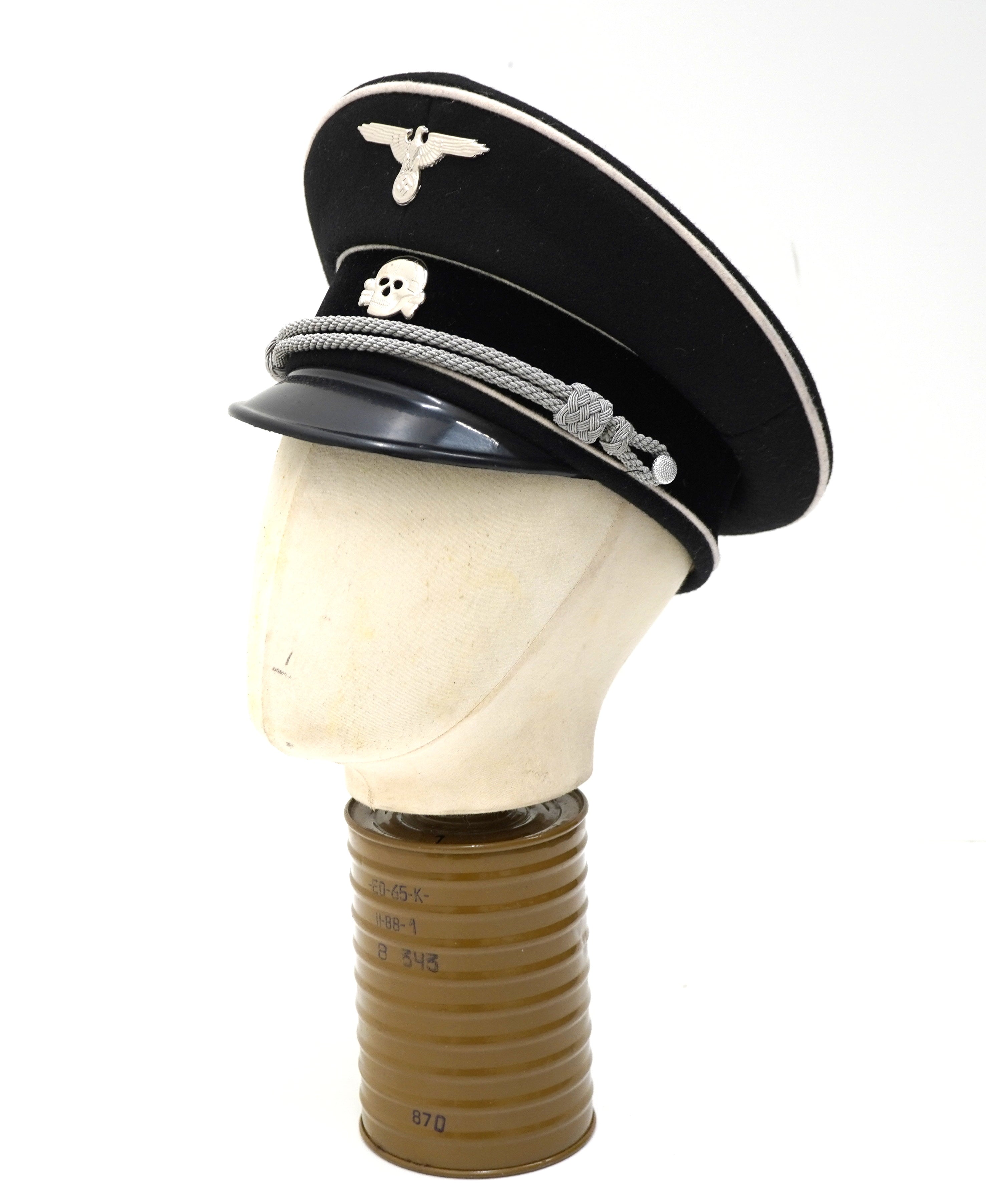 German Army WW2 SS Peak Cap Black Allgemeine