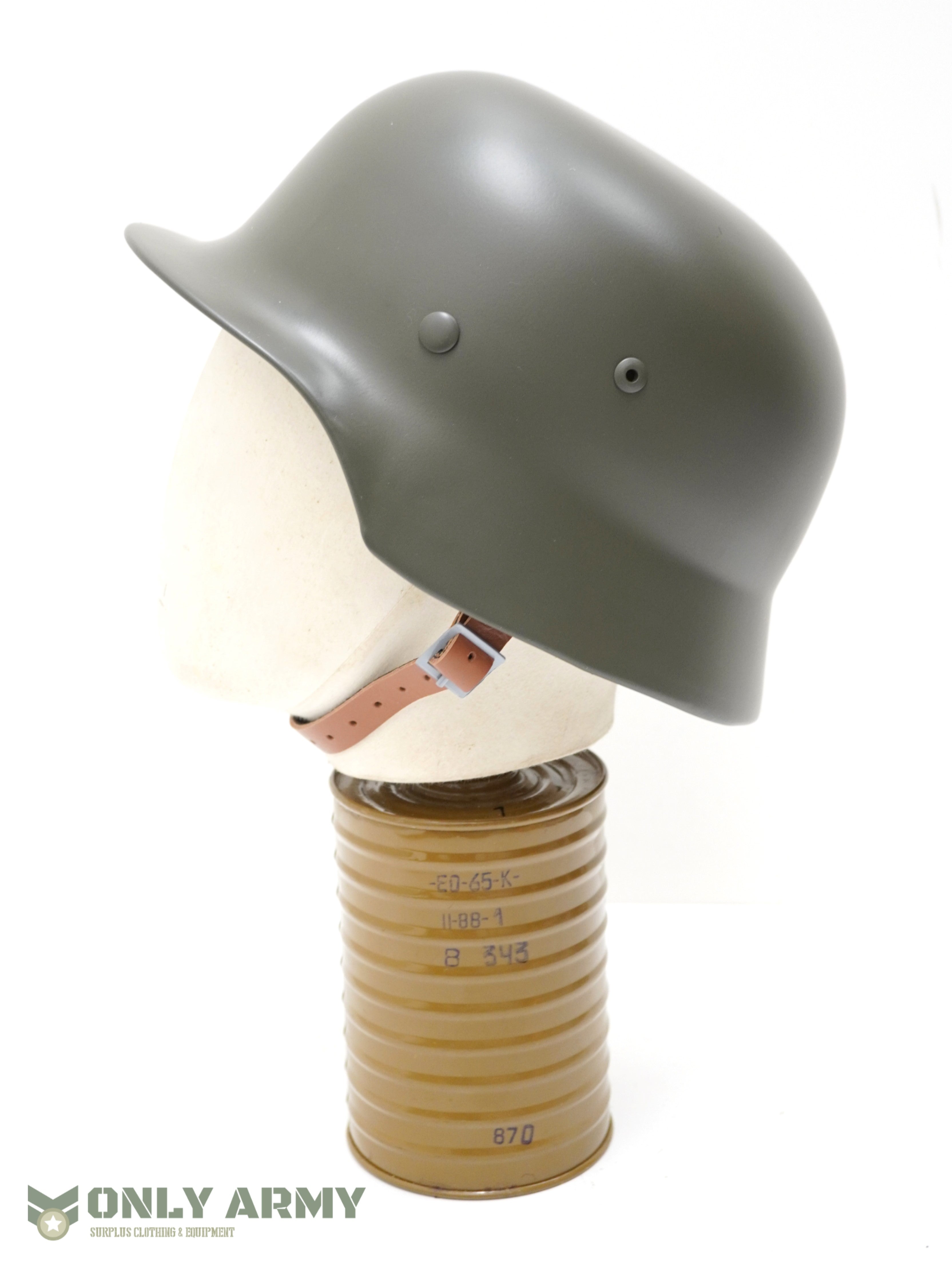 WW2 German Army M40 Helmet Metal - Olive Green