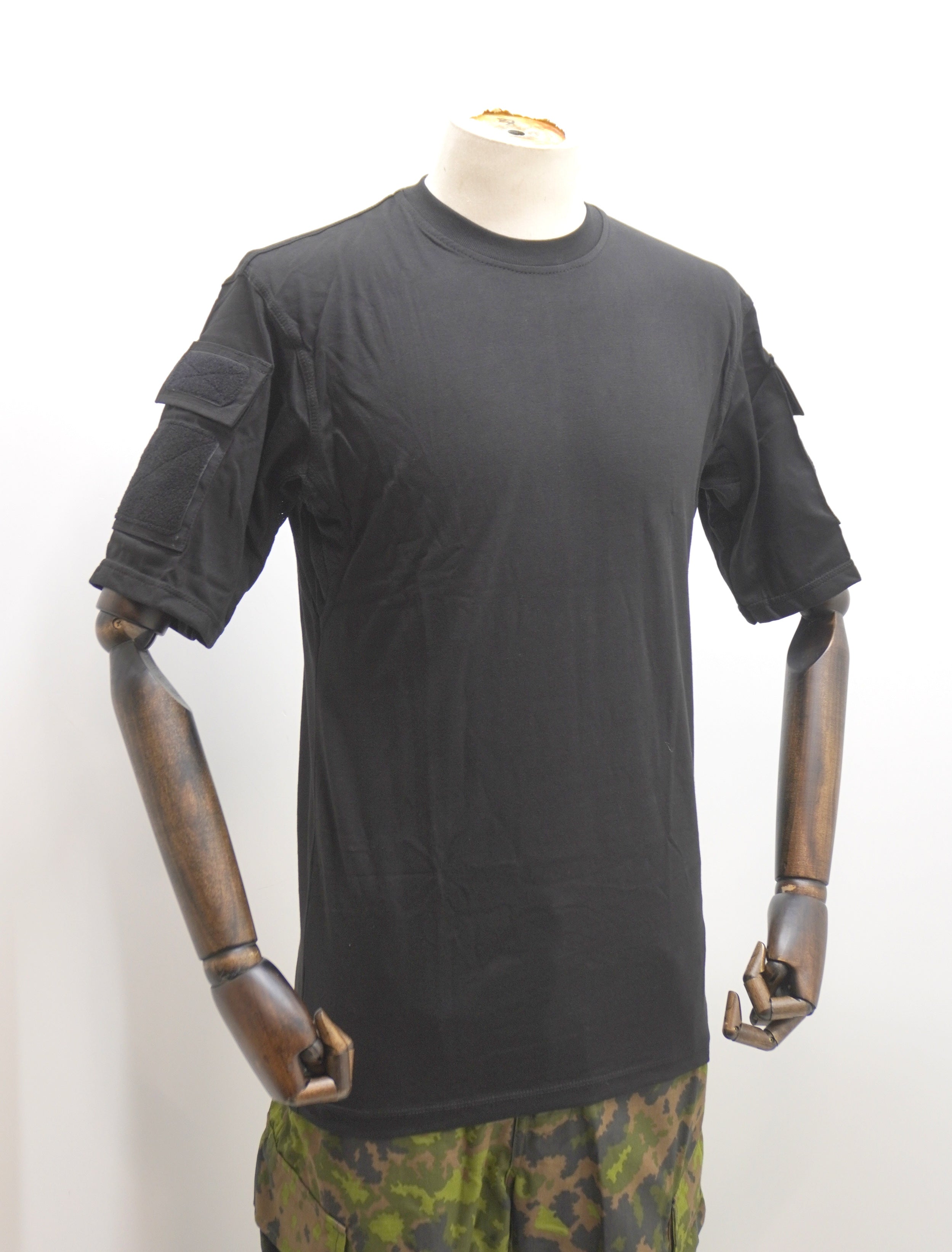 Tactical Black Tshirt Sleeve Pocket T-Shirt Combat Airsoft Army Police SAS UKSF