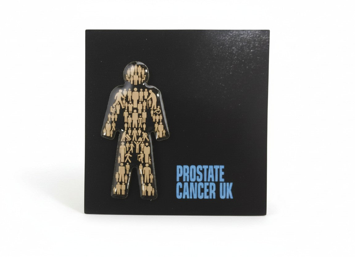 Prostate Cancer Pin Badge MEN UNITED Cancer Research Charity Man Badge ...
