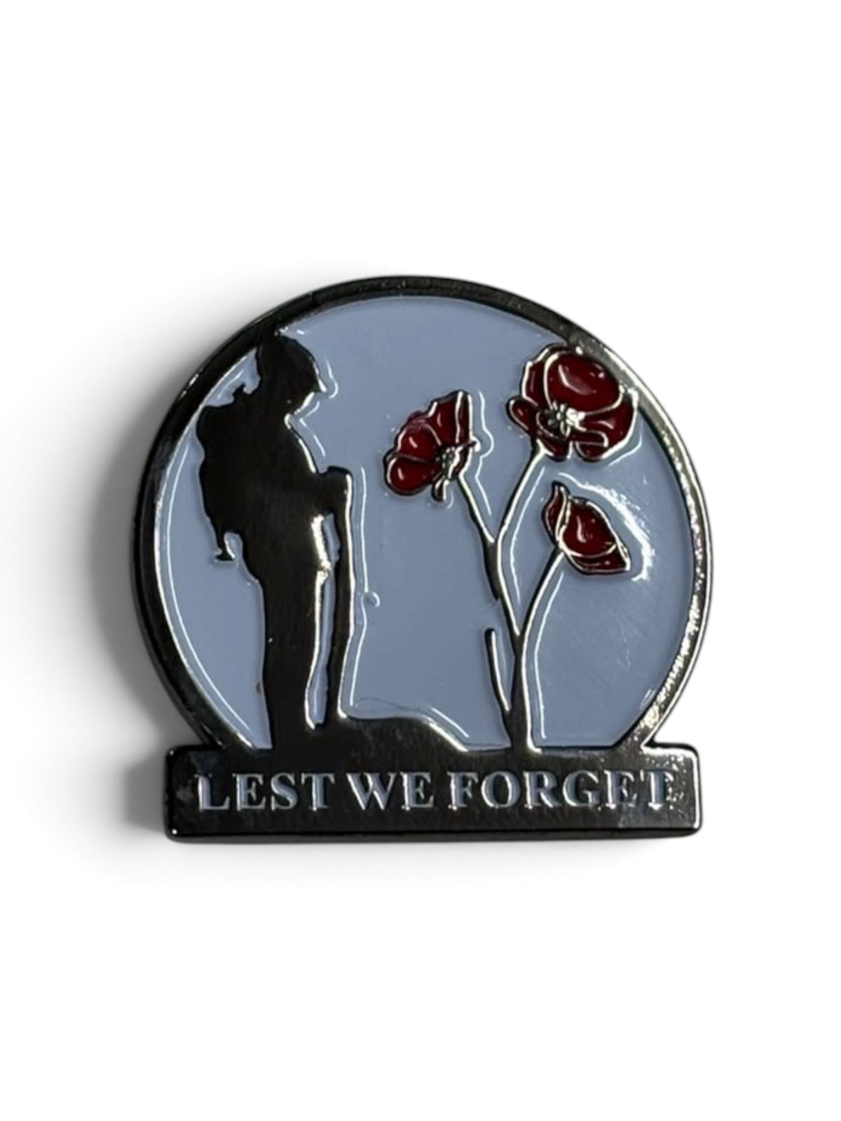 Lest We Forget Soldier Poppy White